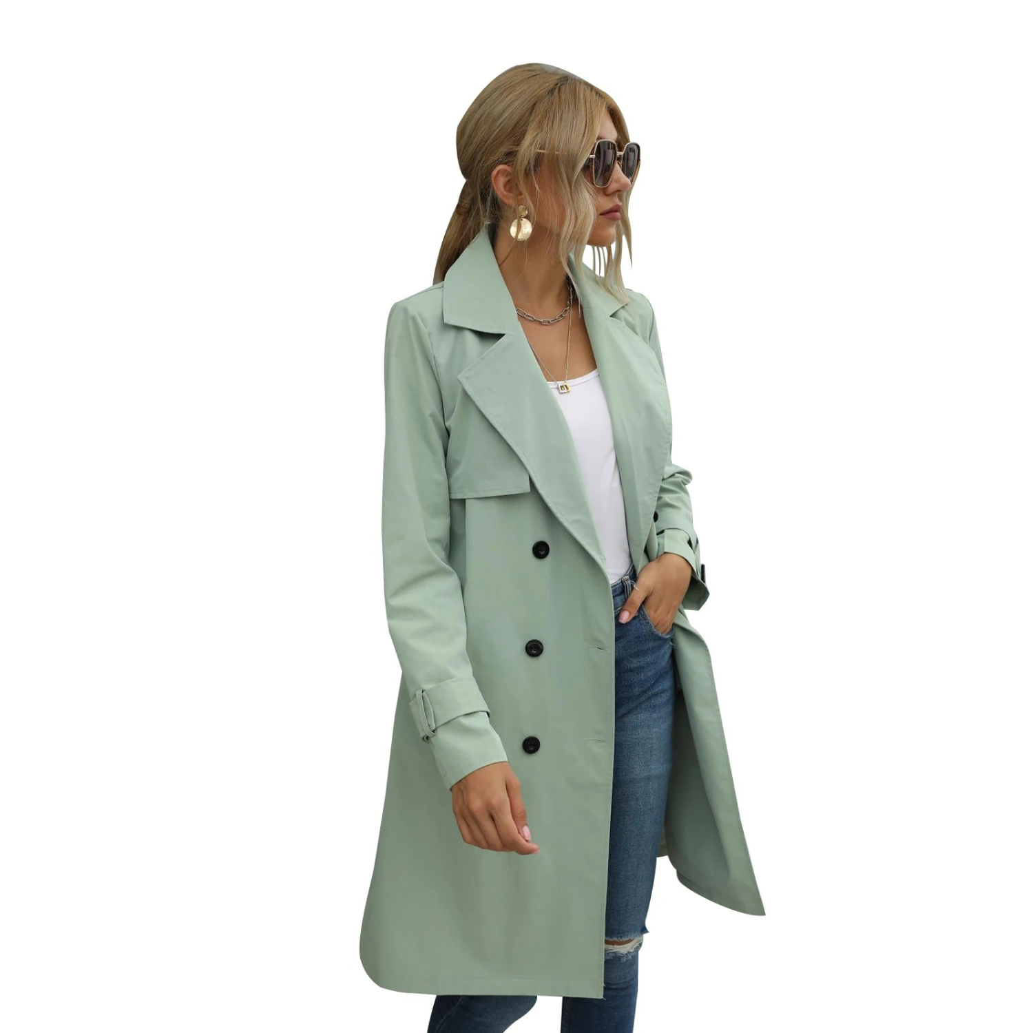 Claudia - elegant trendy chic trench coat