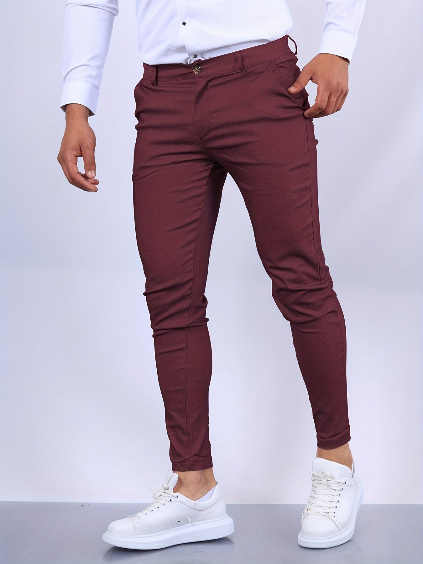 Fitted trousers for men