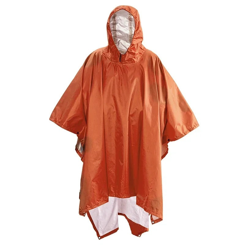 Multifunctional outdoor rain poncho