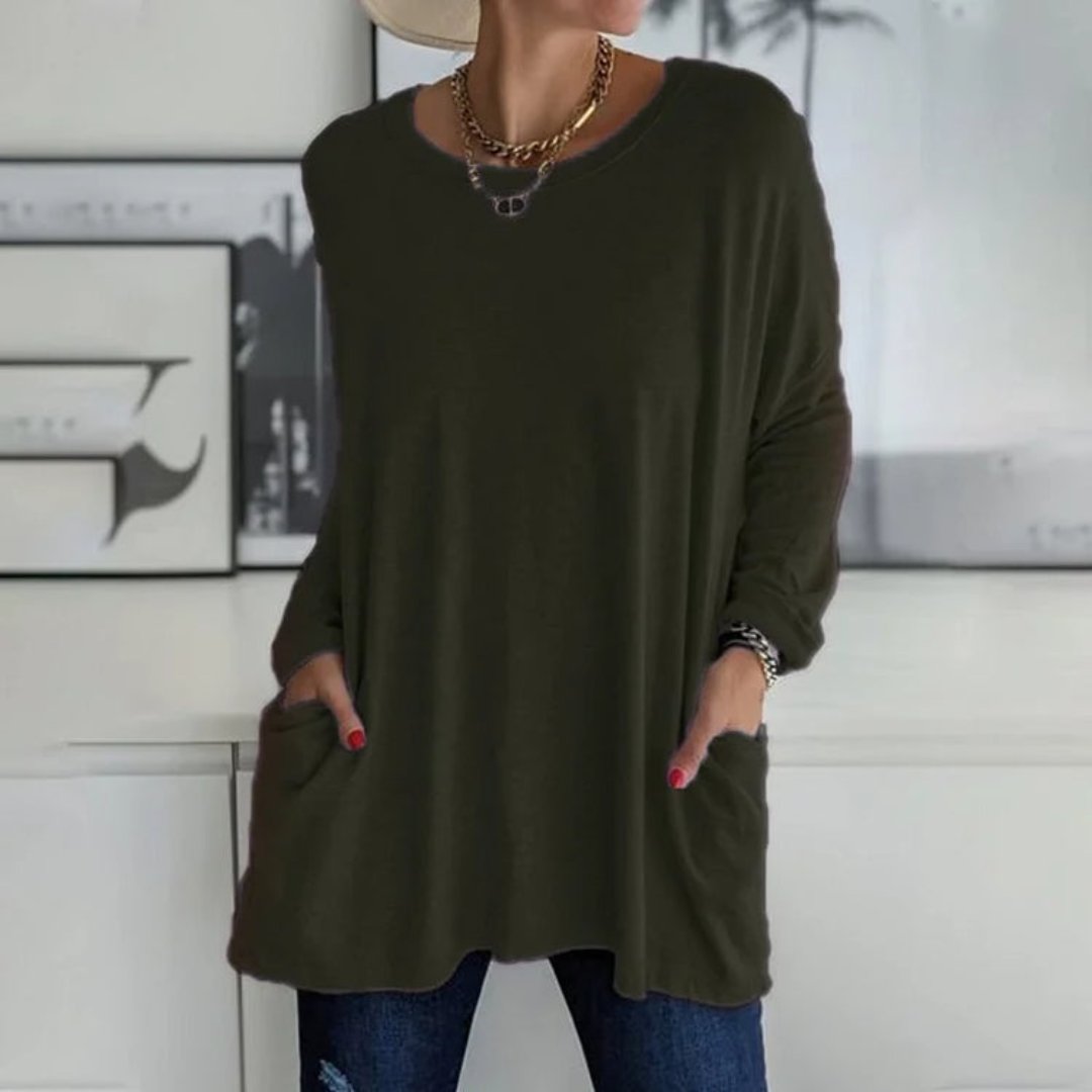 Winda | Round Neck Long Sleeves Sweater for Women