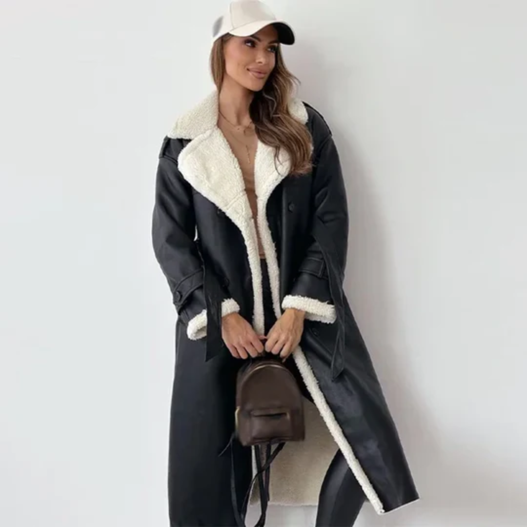 Kori | Lapel Long Winter Coat For Women