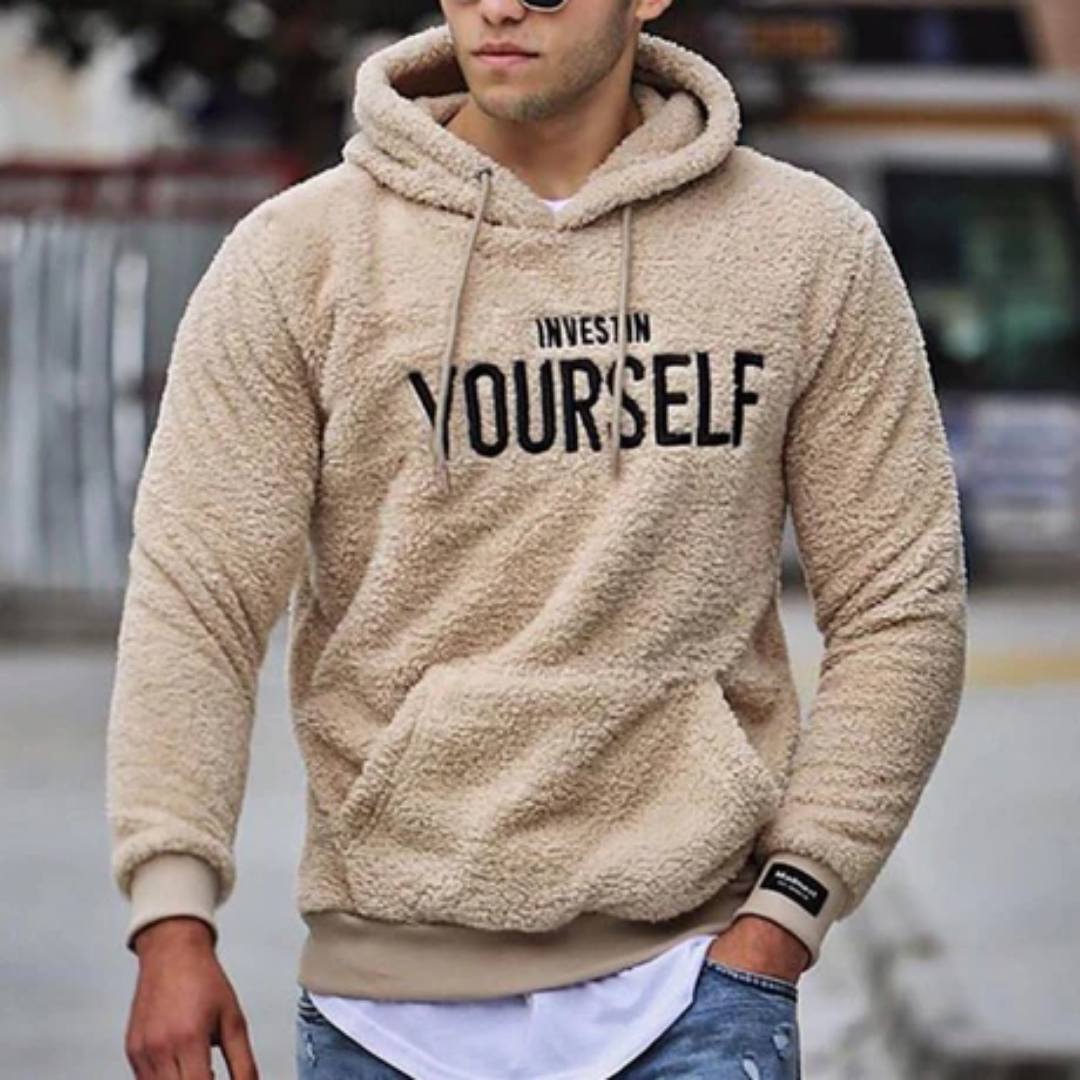 Ricardo | Winter Warm Fluffy Drawstring Hoodie For Men