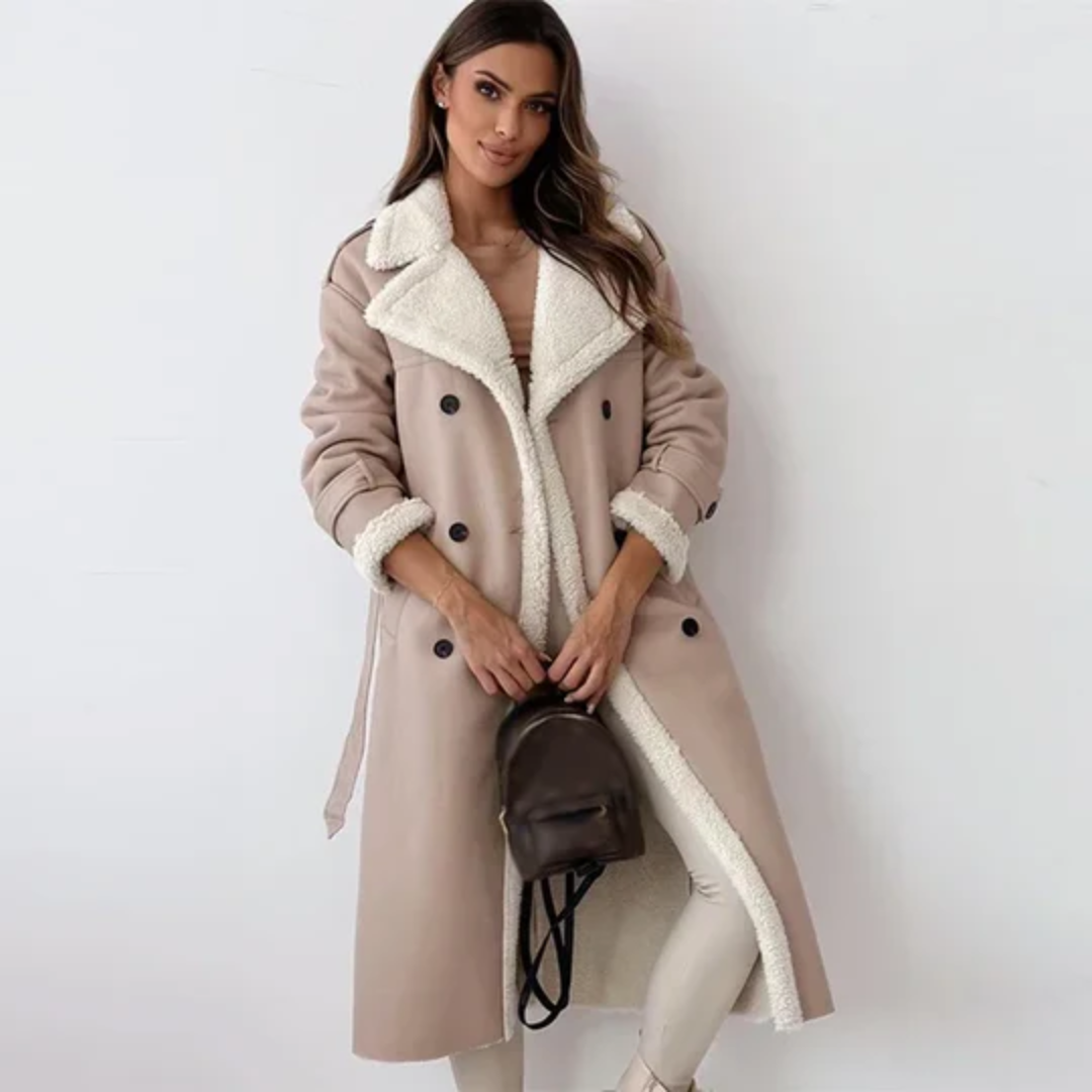 Kori | Lapel Long Winter Coat For Women