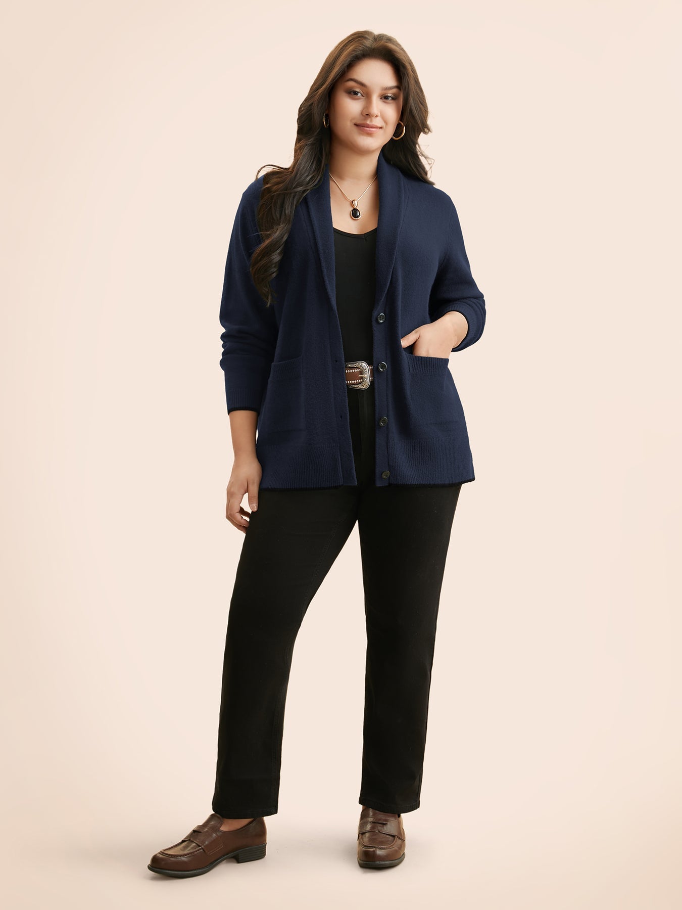 Anjali™ - Cardigan with shawl collar