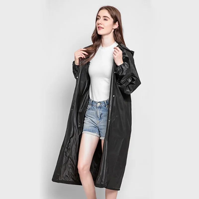 Long waterproof rain coat