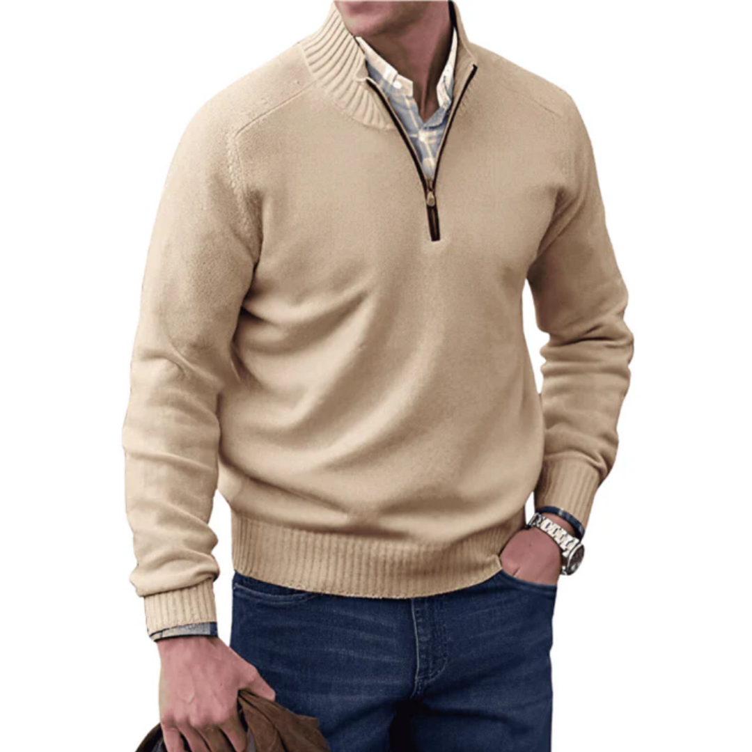 Cuenca | Half Zip Turtleneck Sweater For Men