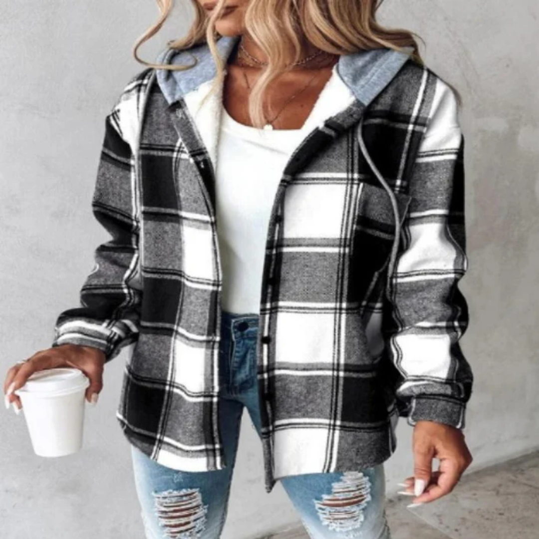 Debora | Plaid Hooded Jacket For Women