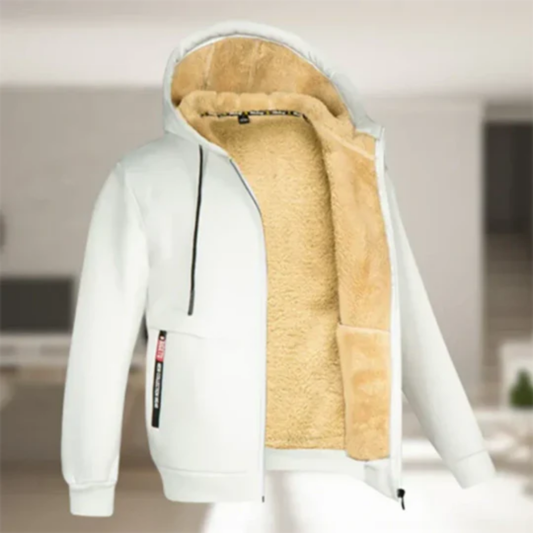 Zalley | Winter Warm Thick Zip Up Hooded Jacket For Men