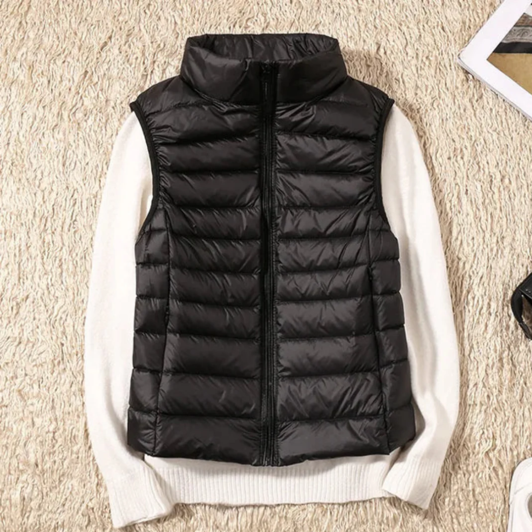 Sky | Warm Puffer Vest For Women