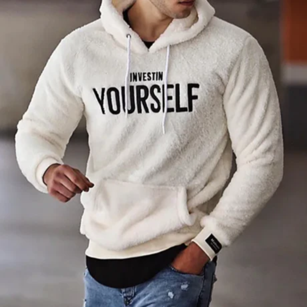 Ricardo | Winter Warm Fluffy Drawstring Hoodie For Men