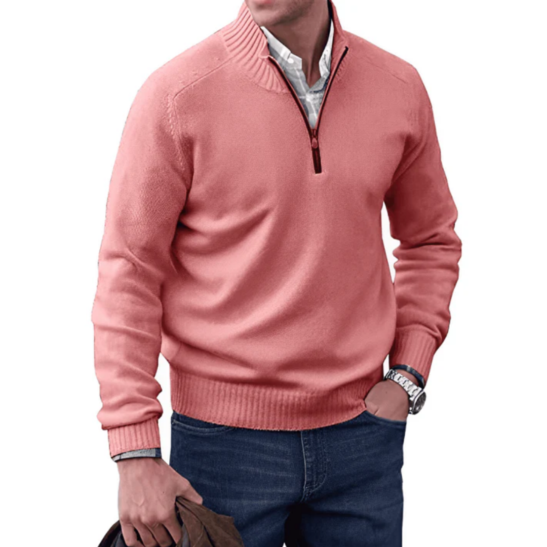 Cuenca | Half Zip Turtleneck Sweater For Men