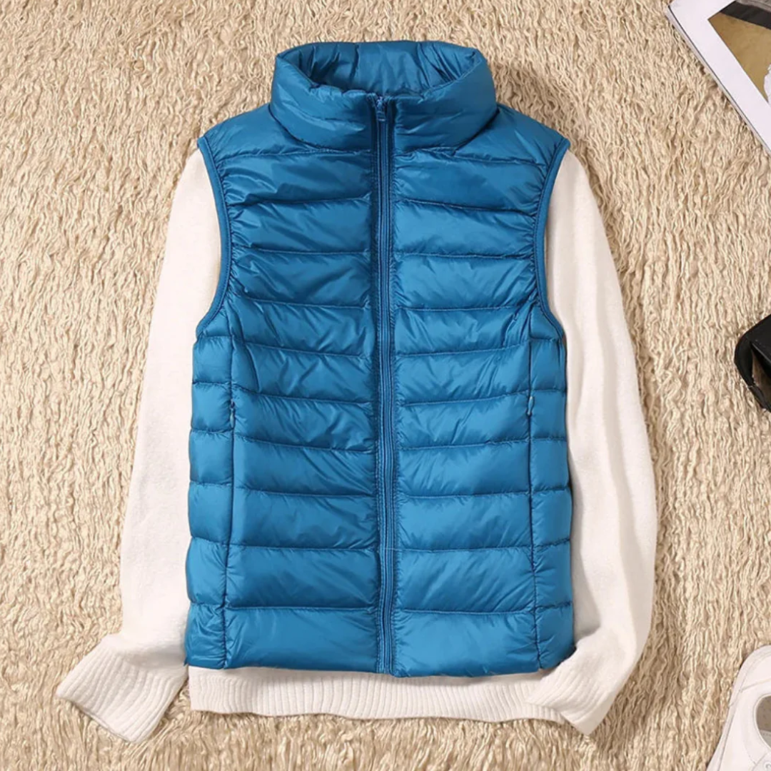 Sky | Warm Puffer Vest For Women