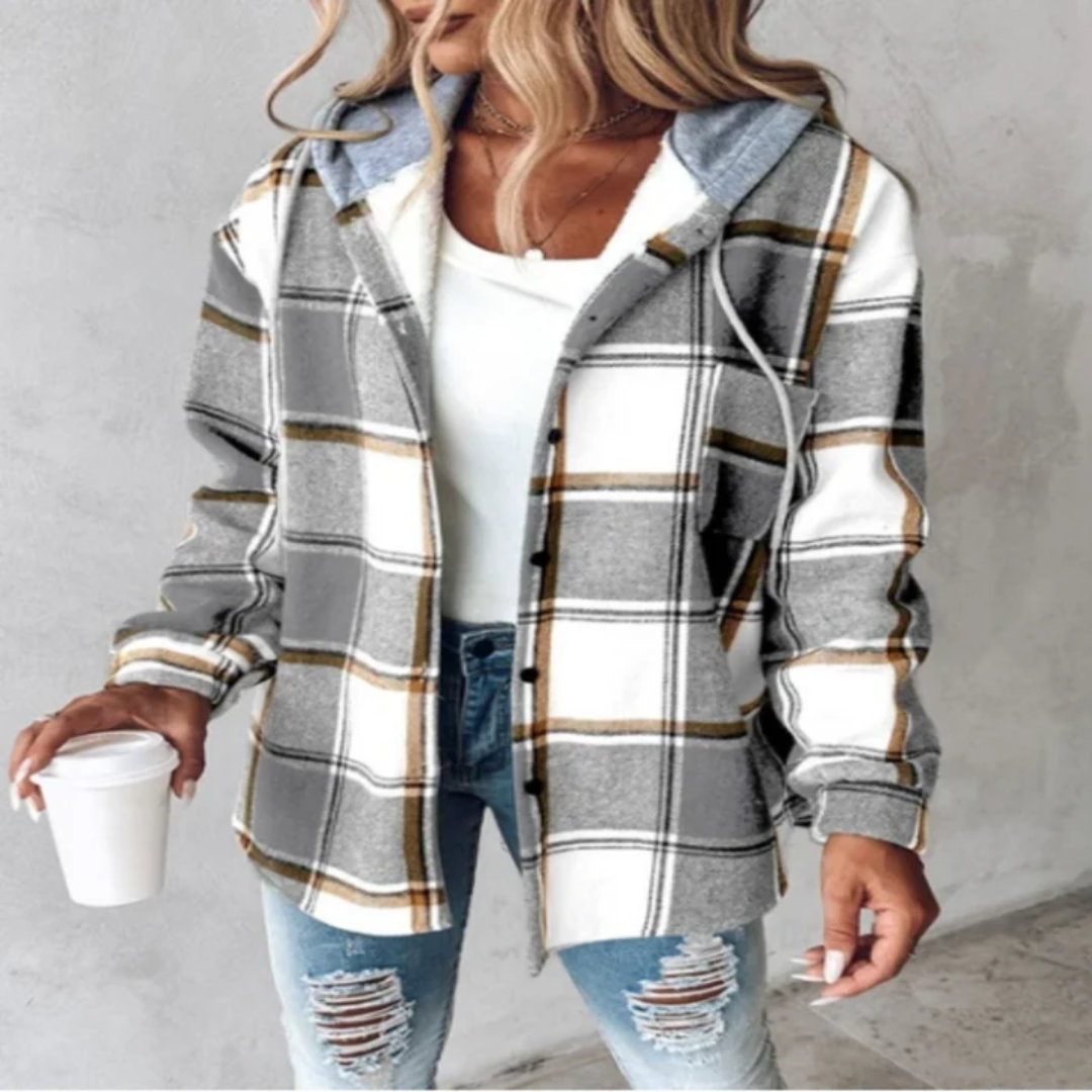 Debora | Plaid Hooded Jacket For Women