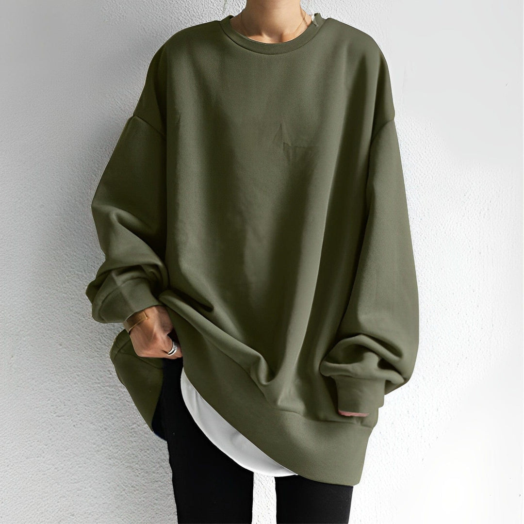 Anneliesaena | Long Sleeves Oversized Warm Sweatshirt For Women