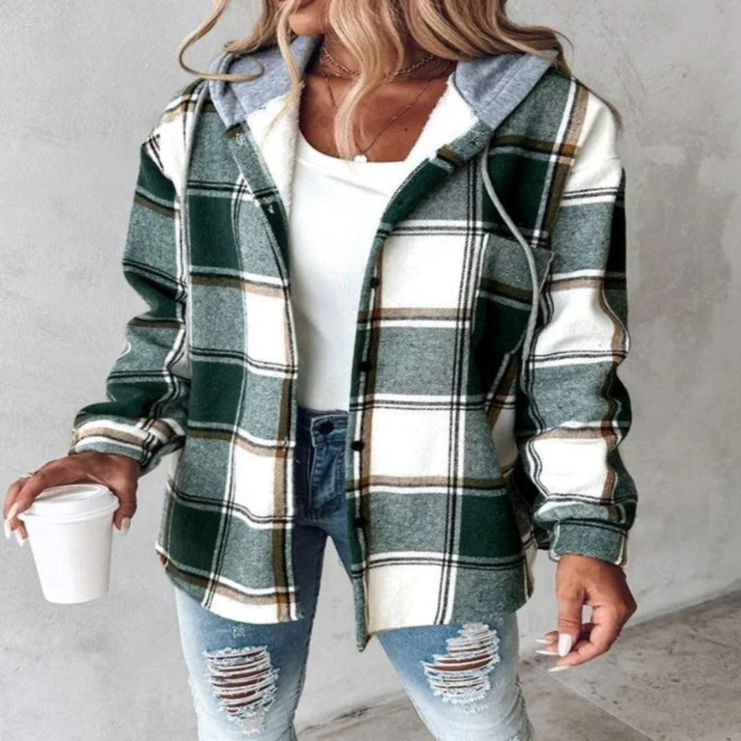 Debora | Plaid Hooded Jacket For Women