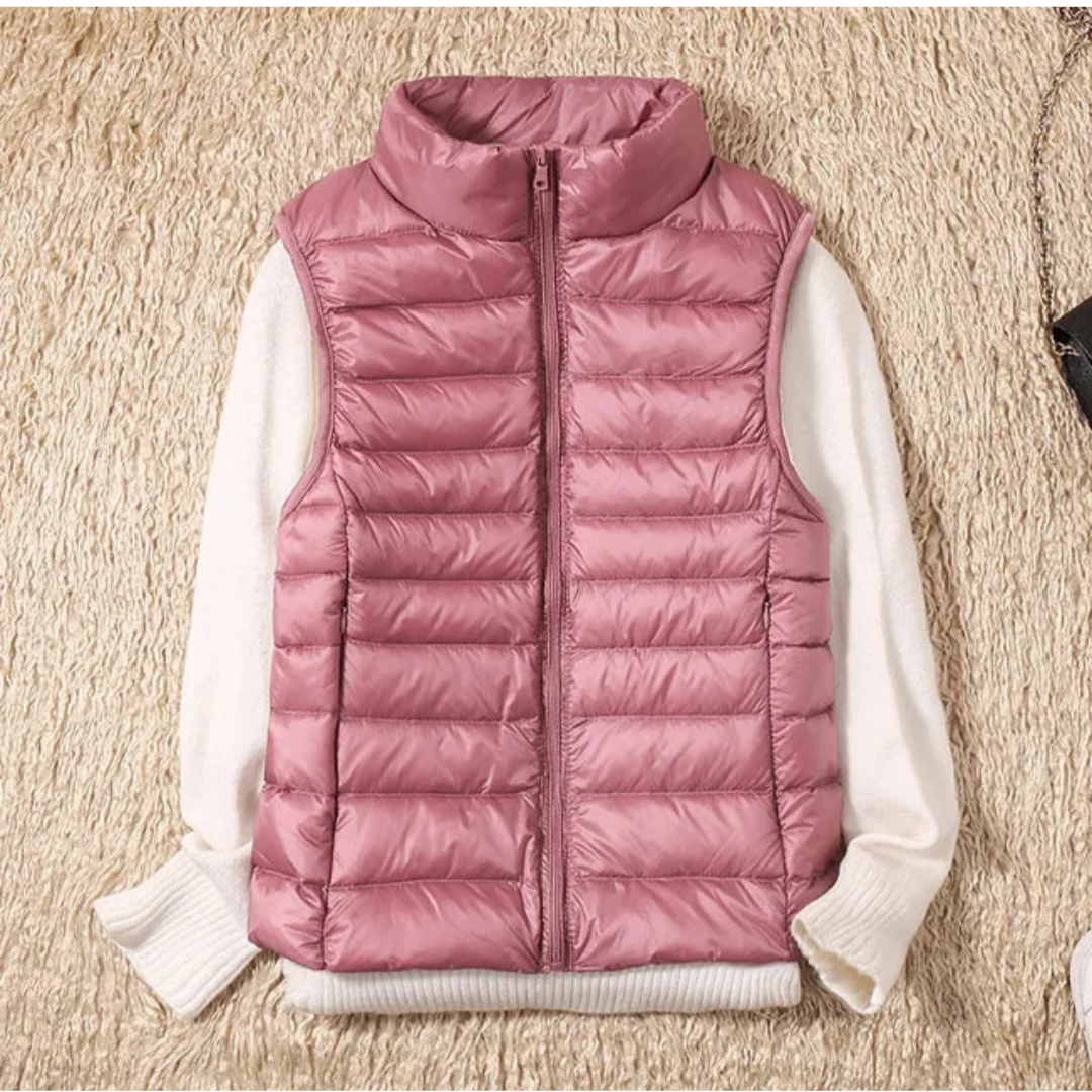 Sky | Warm Puffer Vest For Women