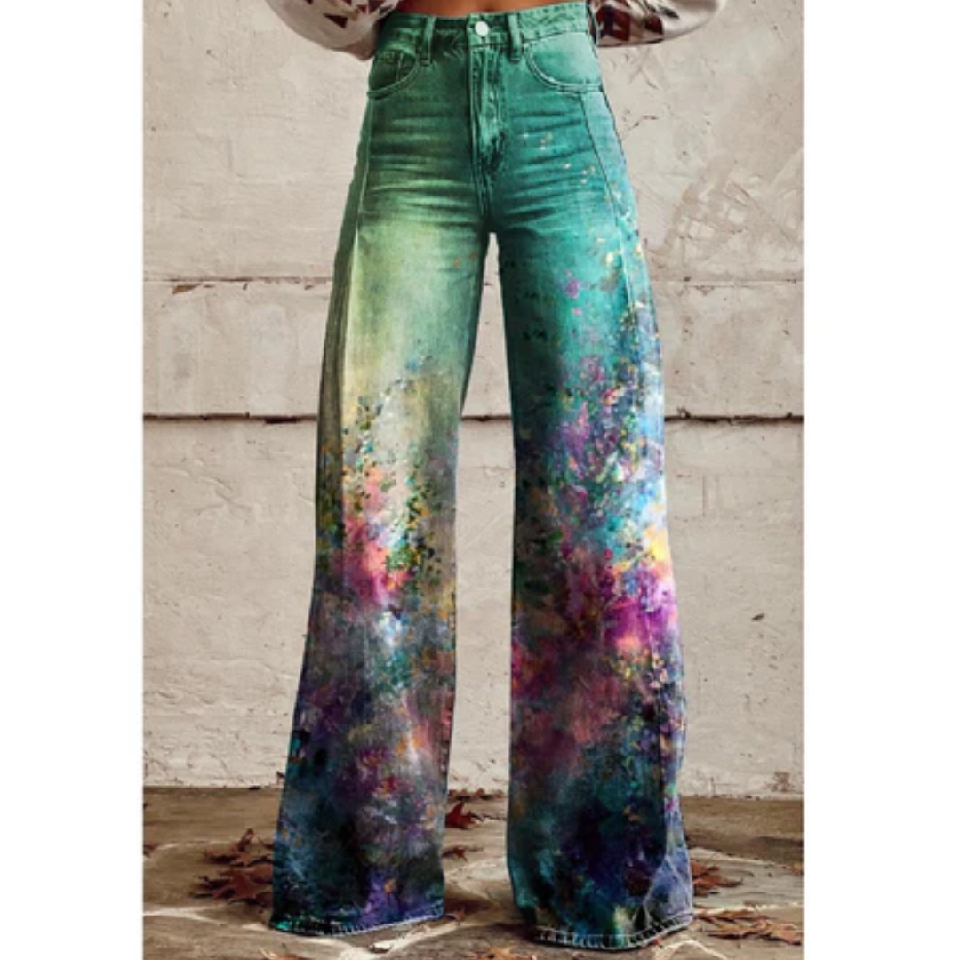 Lucille | Summer Printed Wide Leg Pants For Women