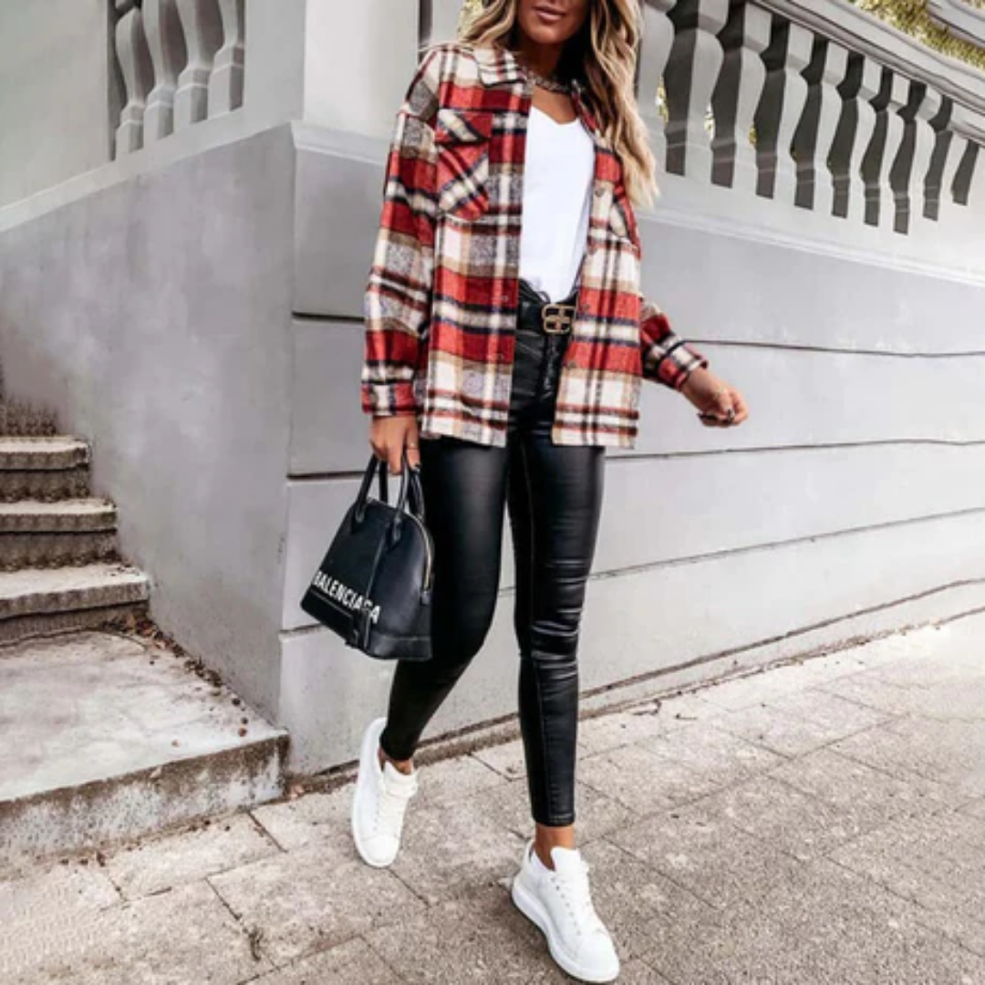 Osmy | Casual Winter Plaid Jacket For Women