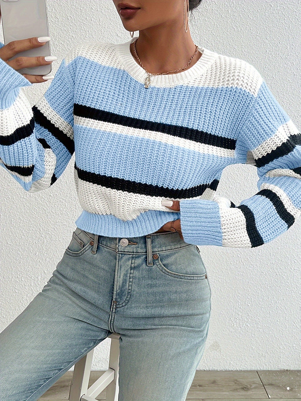 Maira™ - Striped Knitted Sweater