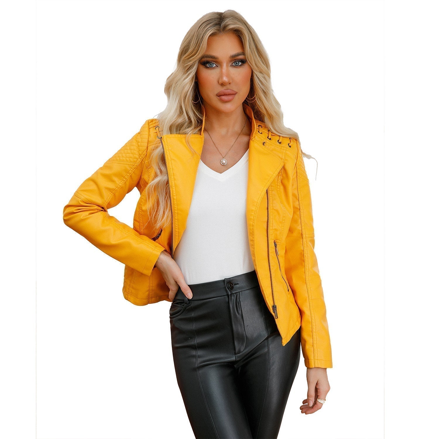 Lambskin leather jacket