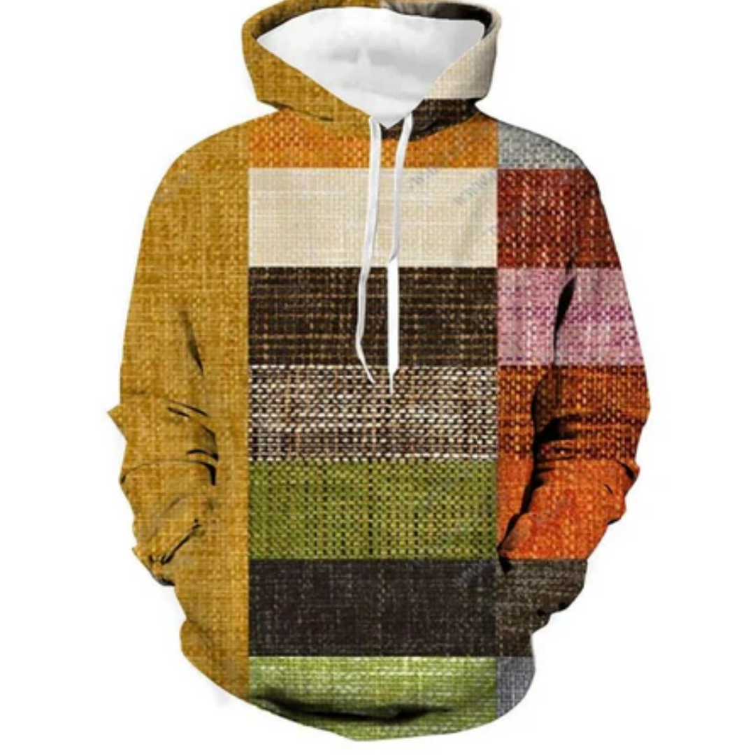 Tyrion | Winter Warm Patchwork Drawstring Hoodie For Men