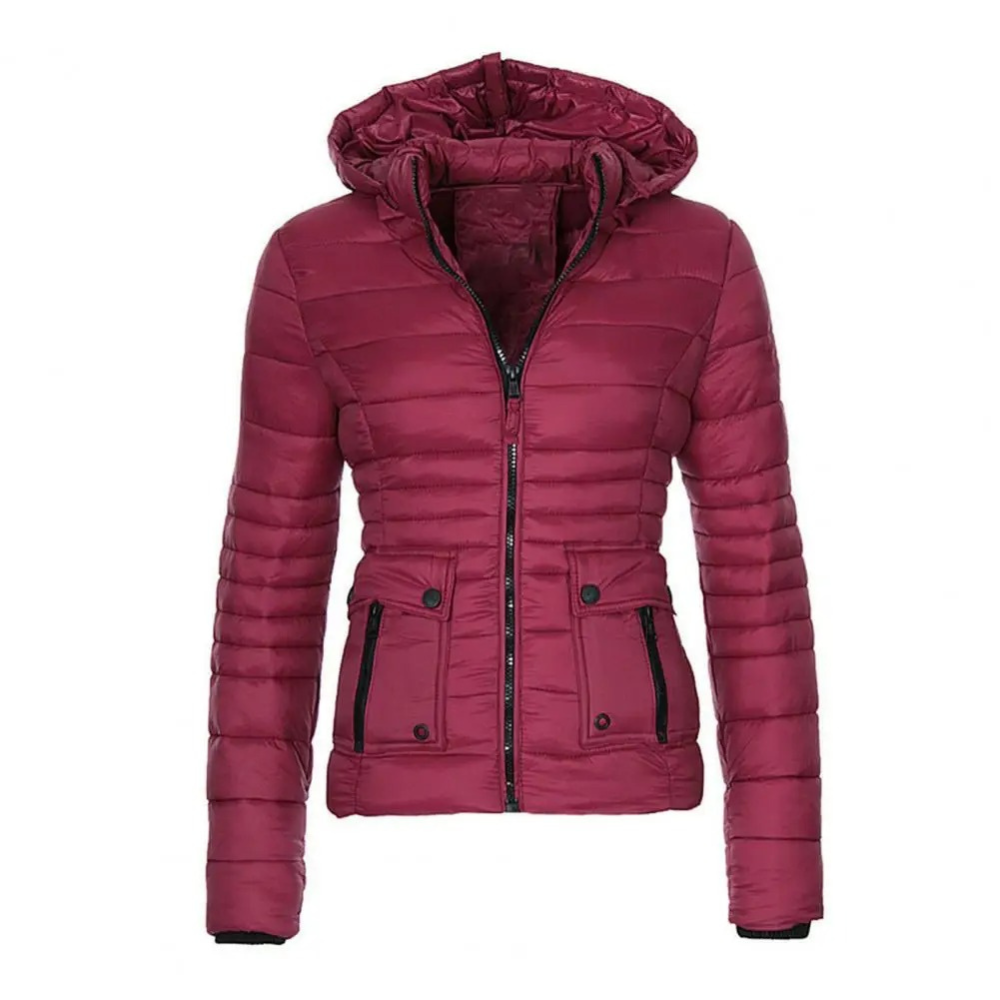 Clara - Quilted winter jacket for women - adjustable hood - lightweight