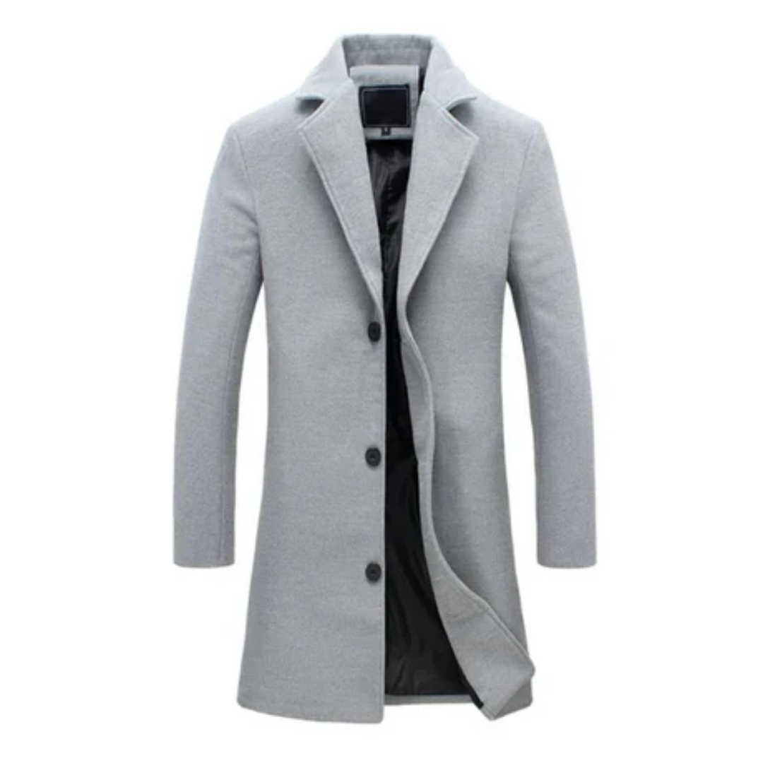 Aslan | Winter Lapel Collared Trench Coat For Men