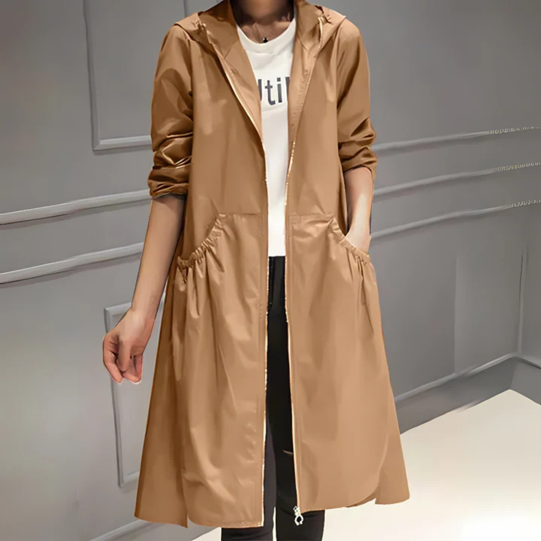 Zelinda | Long Rain Coat For Women