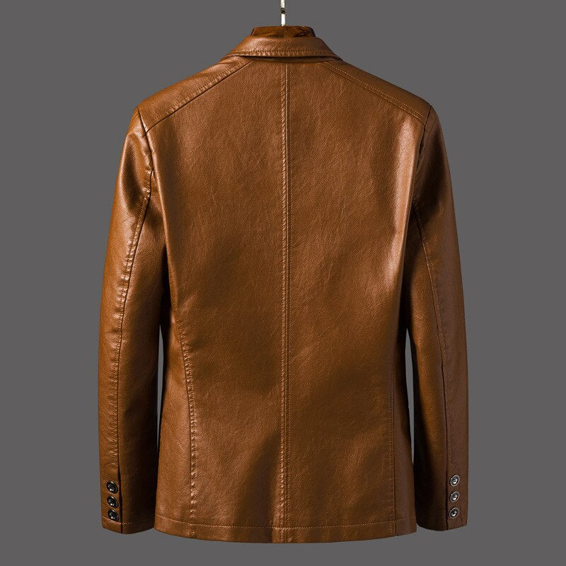 Charming men's leather jacket