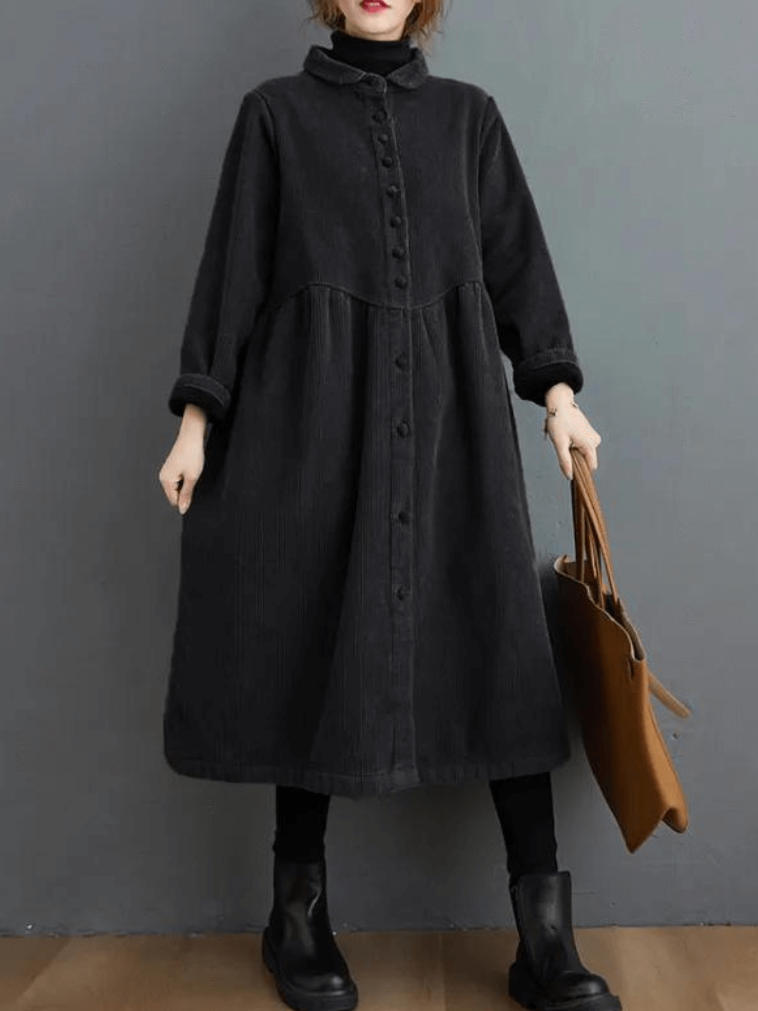 Lena™ - Women's Corduroy Trench Coat