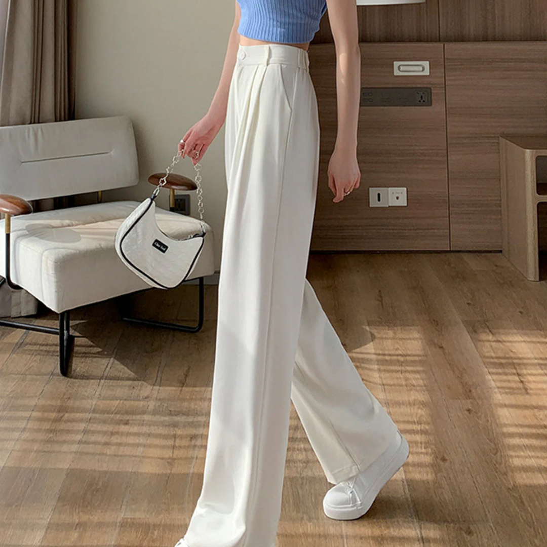 Jennie | Wide Leg Straight Cut Trouser For Women