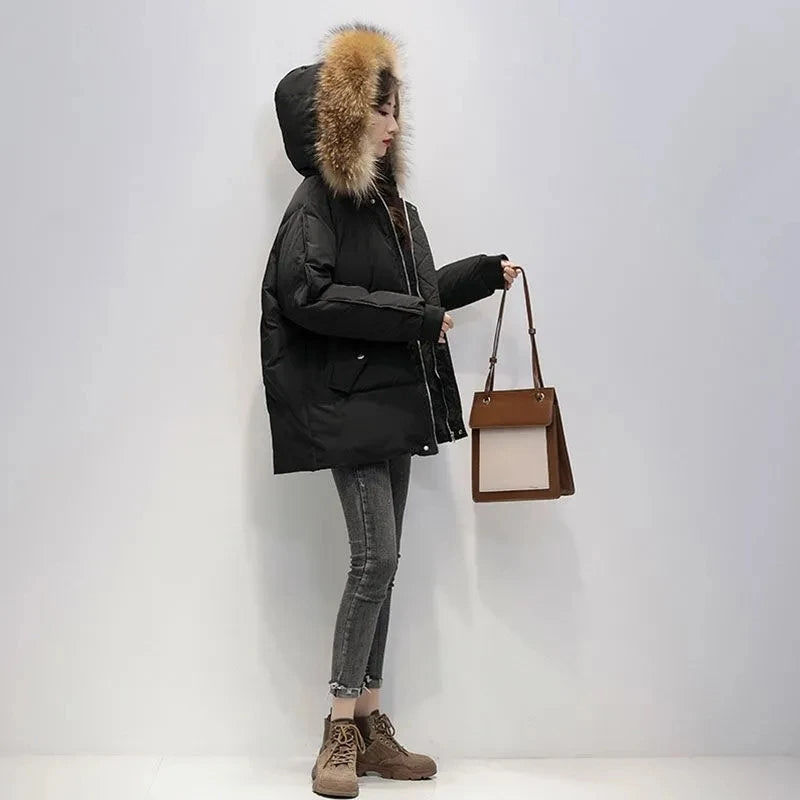 Nordiva - Warm winter coat with faux fur