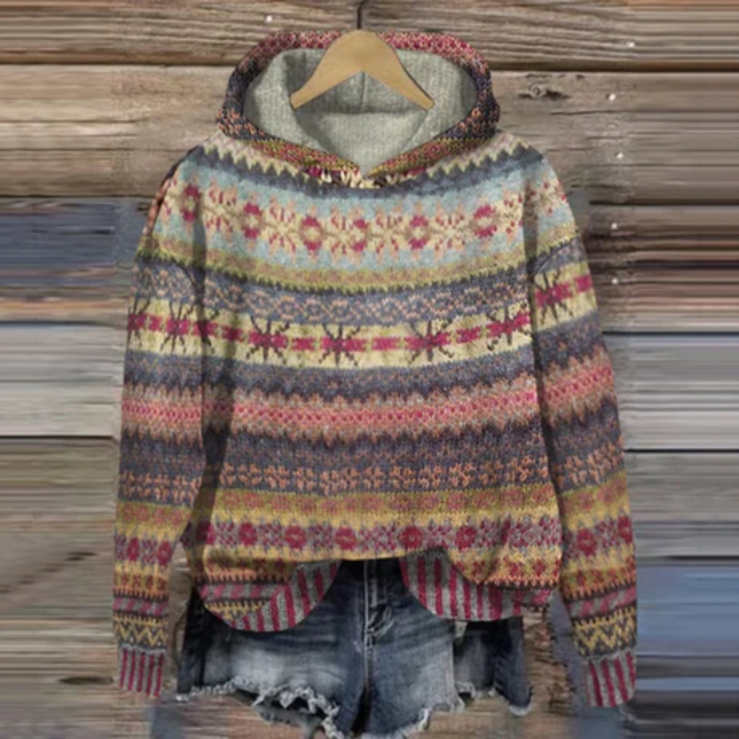 Queen | Winter Boho Knitted Hoodie For Women