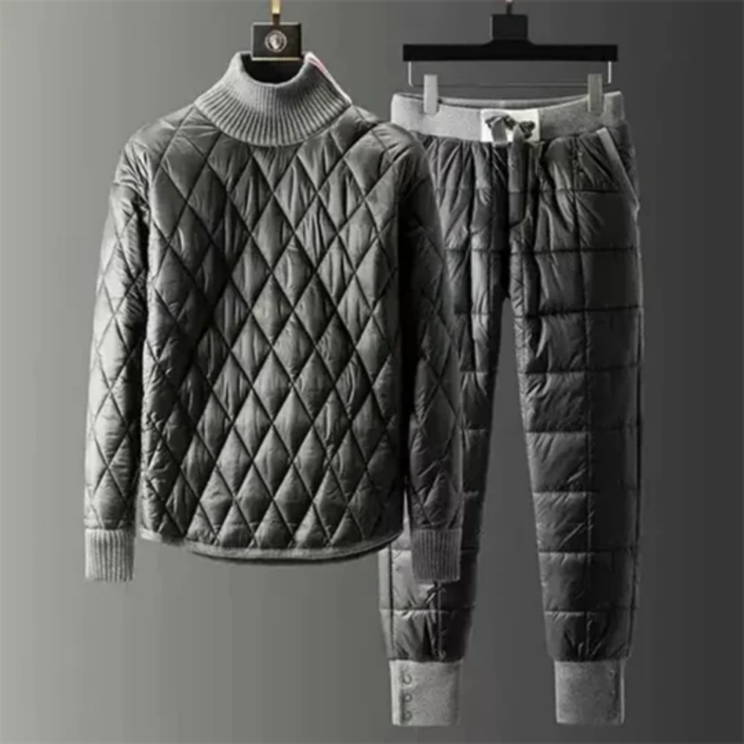 Elijoh | Comfortable Winter Quilted Two Piece Set For Men