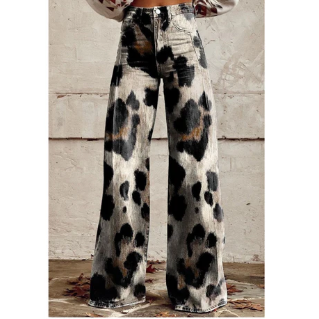 Darlene | Graphic Summer Long High Waisted Pants For Women