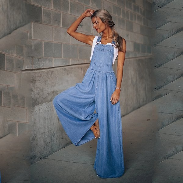 Ladies denim jumpsuit