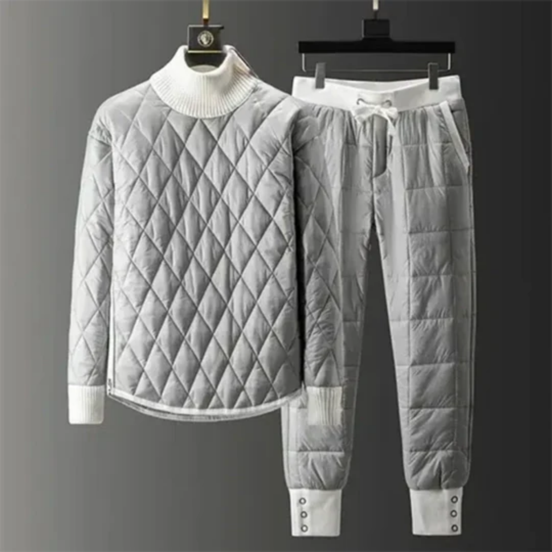 Elijoh | Comfortable Winter Quilted Two Piece Set For Men