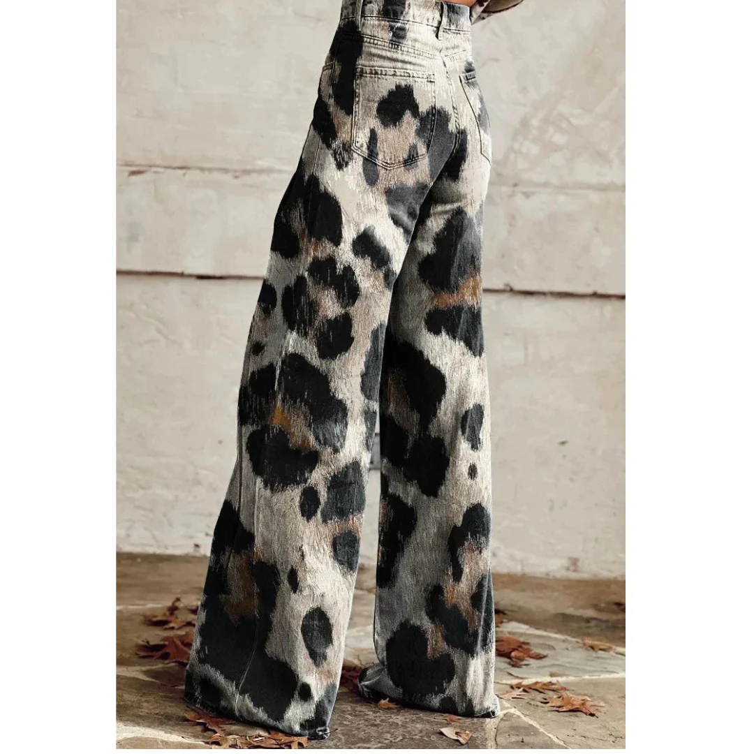 Darlene | Graphic Summer Long High Waisted Pants For Women