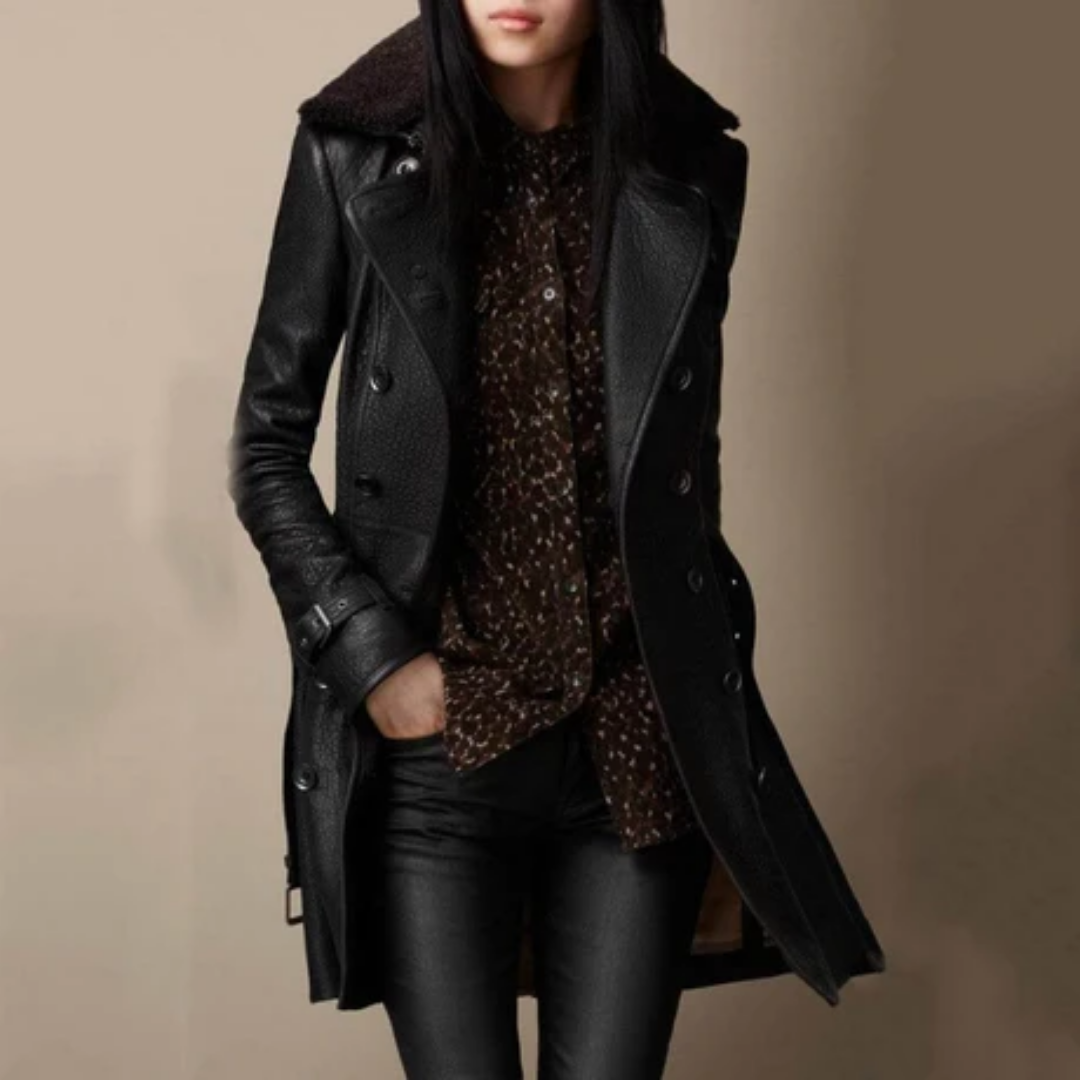 Edith | Winter Lapel Collar Waterproof Coat For Women