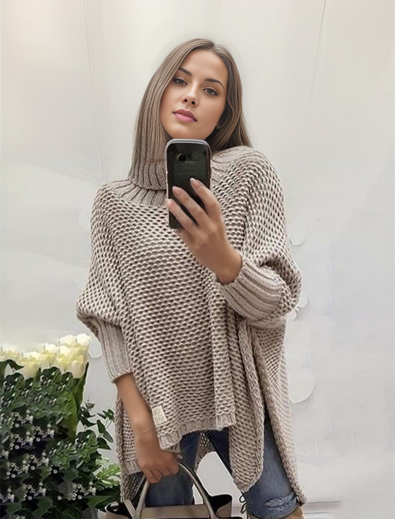 Plain Sweater in Apricot