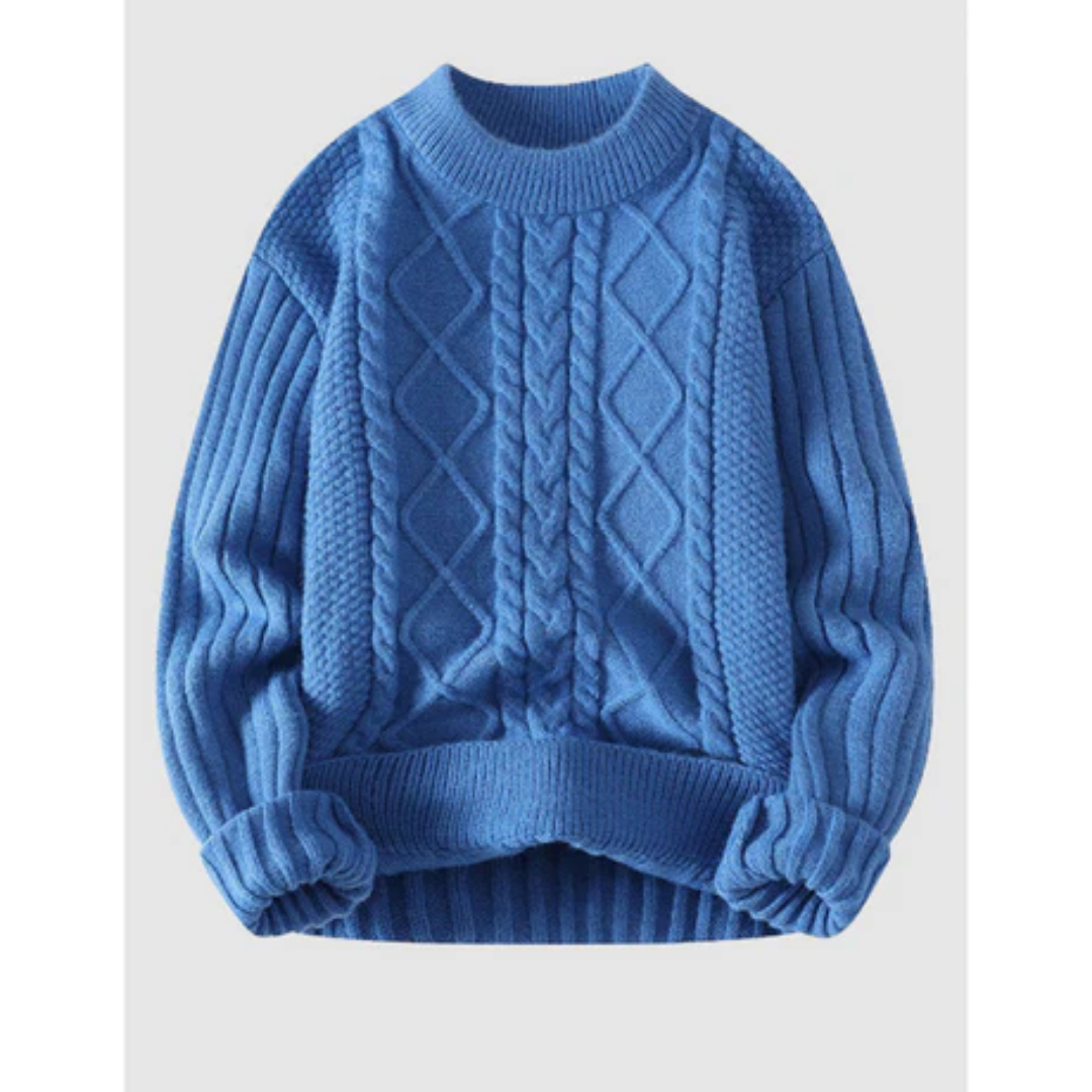 Derek | Winter Warm Cable Tie Round Neck Sweater For Women