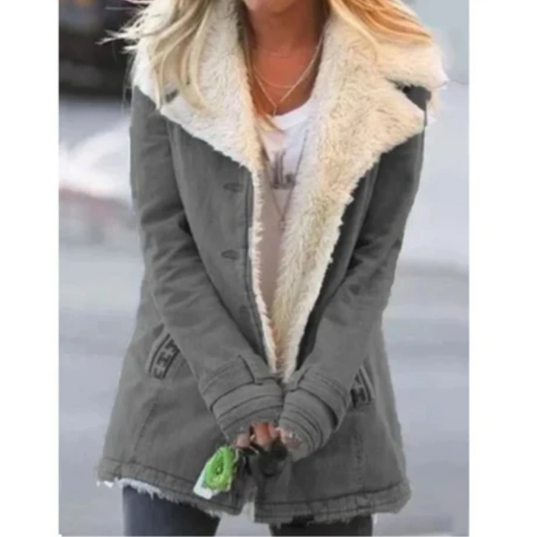 Hermonie | Winter Lapel Collar Jacket For Women