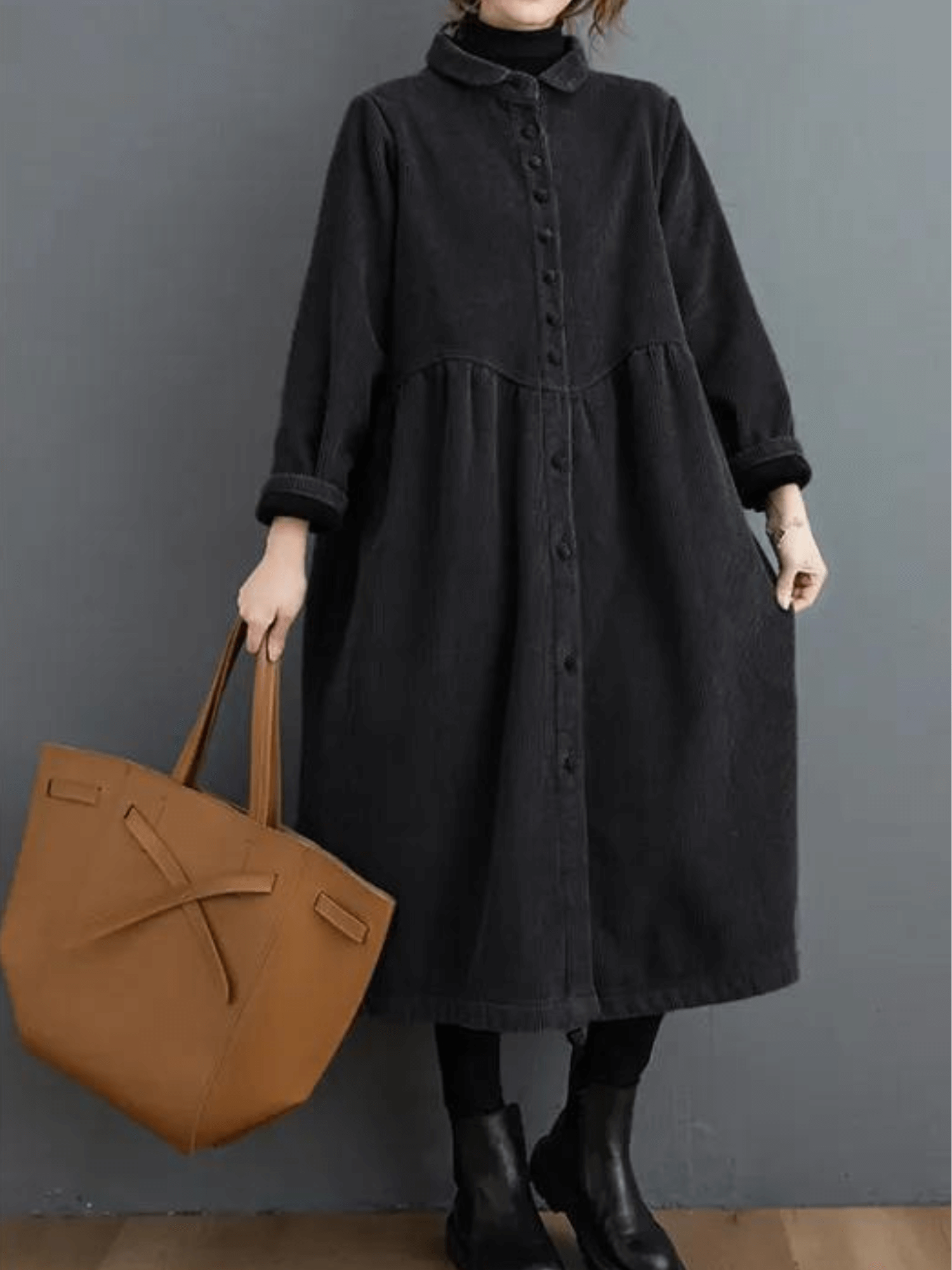 Lena™ - Women's Corduroy Trench Coat