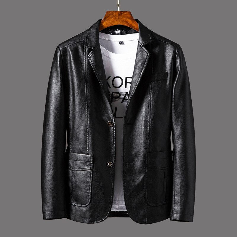 Stylish men's leather jacket