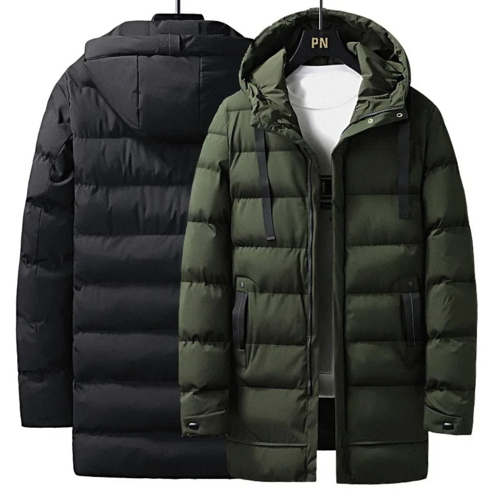 Jaap - Quilted winter jacket for men - detachable hood