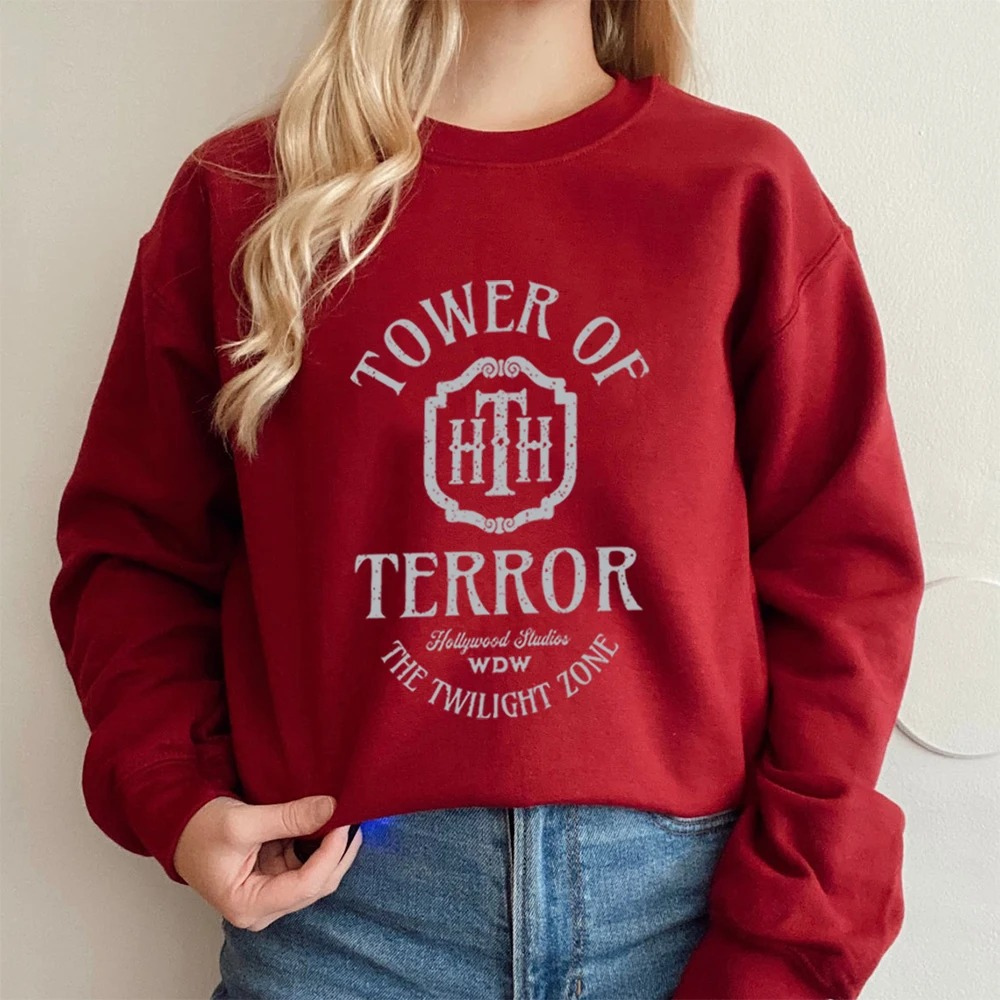 Vintage "Tower of Terror" graphic sweatshirt for cosy days