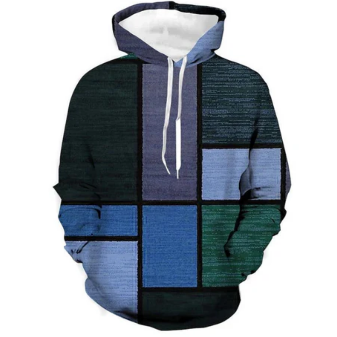 Tyrion | Winter Warm Patchwork Drawstring Hoodie For Men