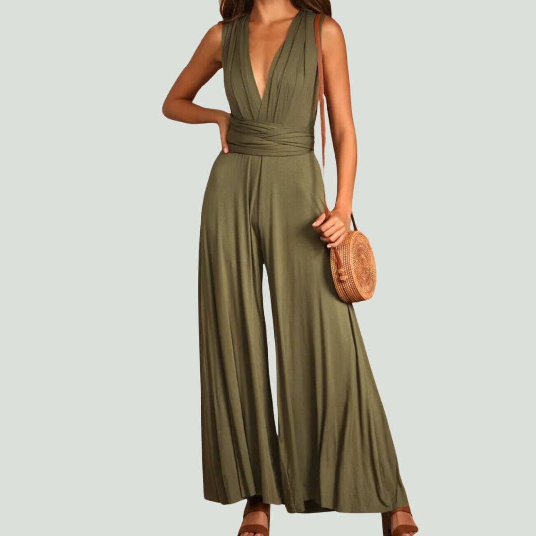 Elegant jumpsuit with cross back