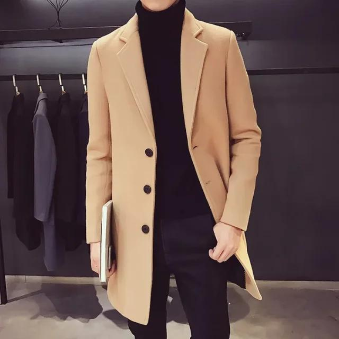 Men's Warm Wool Winter Casual Long Coat