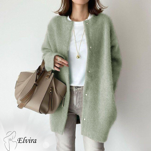 Elvira™ - Chic Long Sleeve Button Cardigan